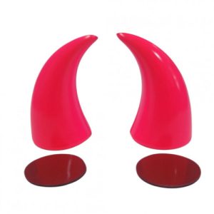 CACHOS PARA CASCO FUCSIA MEDIANO