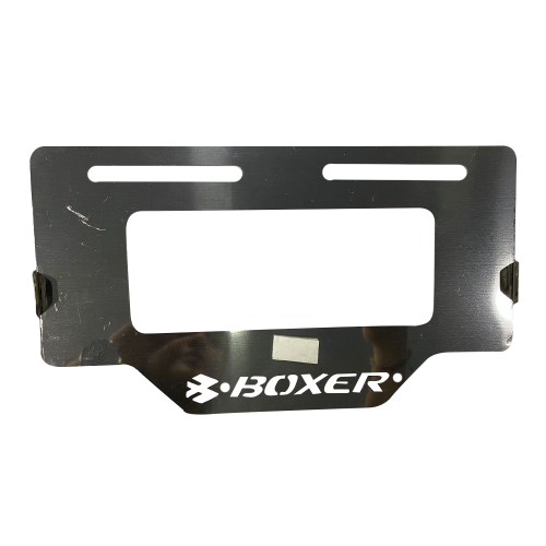 PORTA PLACAS DE ACERO INOXIDABLE BOXER