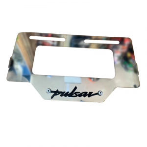 PORTA PLACA CROMO PULSAR + 3D NEGRO