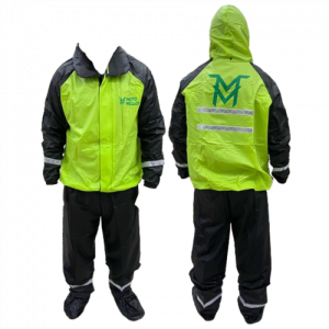 IMPERMEABLE SILICONADO MOTO MELLOS PECHO VERDE M