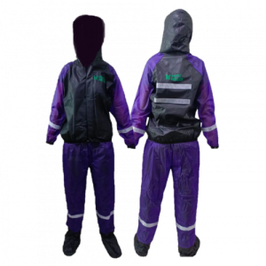 Impermeable Siliconado Moto Mellos Brazo Y Pantalón Morado 10