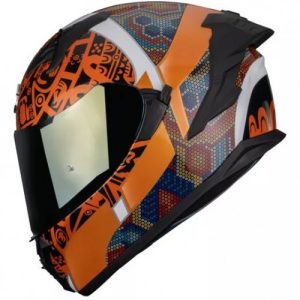CASCO INTEGRAL HAX OBSIDIAN 2 HUICHOL DORADO BRILLO M
