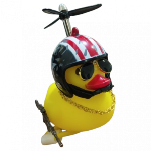 ACOMPAÑANTE VIAJERO PATO AMARILLO (CASCO ABIERTO BANDERA USA)