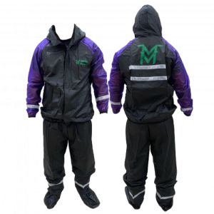 Impermeable Siliconado Moto Mellos Brazo Morado 2Xl