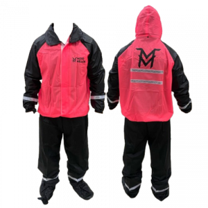 IMPERMEABLE SILICONADO MOTO MELLOS PECHO FUCSIA TALLA M