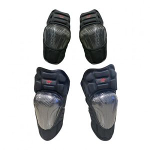 Kit Rodillera Y Coderas Desing Carbono Negra