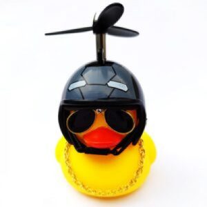 ACOMPAÑANTE VIAJERO PATO AMARILLO CASCO ROBOT