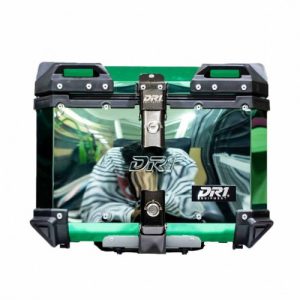 Baúl Para Moto 45 Litros Dr1 Alu Pro Acero Verde