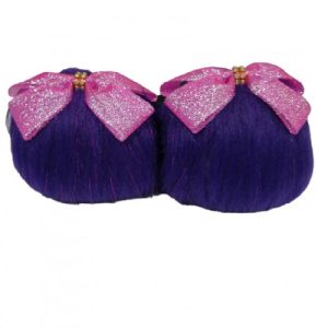 Pompones morado mo?o rosado brillante