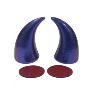 Cachos Para Casco Morado Tornasol Mediano
