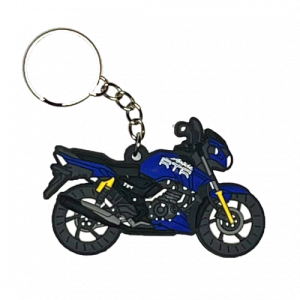 LLAVERO DE MOTO EN GOMA RTR AZUL OSCURO