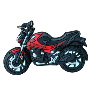 LLAVERO DE MOTO EN GOMA HERO HUNK ROJA