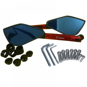 ESPEJO RIZOMA 5 PUNTAS ROJO