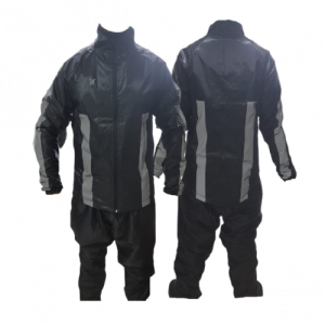 IMPERMEABLE TIPO SUDADERA DOBLE FAZ MOTO MELLOS NEGRO TALLA M