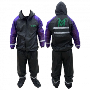 IMPERMEABLE SILICONADO MOTO MELLOS BRAZO MORADO M