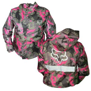Chaqueta Doble Faz Fox Camuflada Fucsia Negro L