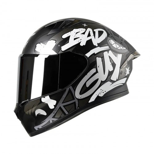 Casco Integral ICH ICH 503 Bad Negro Mate Blanco M