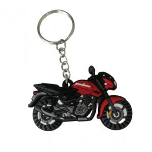 LLAVERO DE MOTO EN GOMA PULSAR ROJA