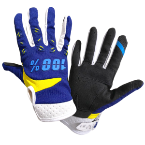 GUANTES 100% AZUL-BLANCO-AMARILLO-NEGRO M