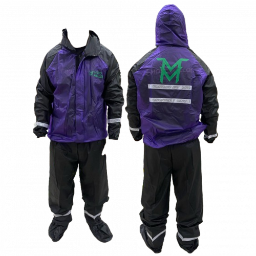 IMPERMEABLE SILICONADO MOTO MELLOS PECHO MORADO TALLA XL