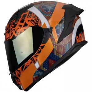 CASCO INTEGRAL HAX OBSIDIAN 2 HUICHOL DORADO BRILLO L