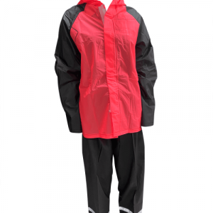 IMPERMEABLE SILICONADO NEGRO ROSA TALLA XL