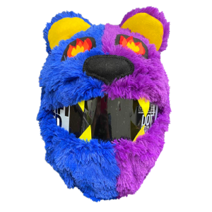 FUNDA OSO OJOS DE LLAMA OREJAS AMARILLA