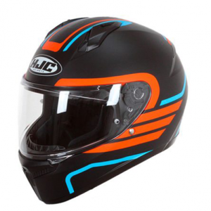 CASCO INTEGRAL HJC C10 LITO_MC27-SF NEGRO AZUL NARANJA MATE VISOR TRANSPARENTE M