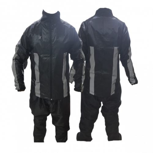 IMPERMEABLE TIPO SUDADERA DOBLE FAZ MOTO MELLOS NEGRO TALLA XXL