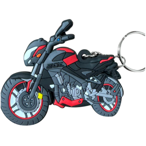 Llavero De Moto En Goma Ns200 Roja