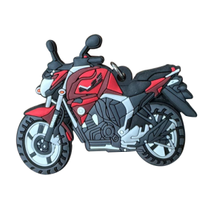 LLAVERO DE MOTO EN GOMA FZ 2.0 ROJA