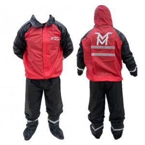 Impermeable Siliconado Moto Mellos Pecho Rojo 10