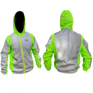 CHAQUETA CORTAVIENTOS REFLECTIVA FOX LINEA VERDE XXL