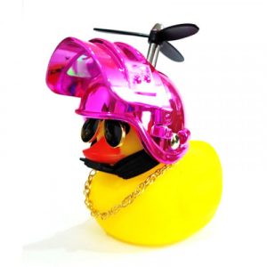 ACOMPAÑANTE VIAJERO PATO AMARILLO (CASCO ABATIBLE FUCSIA)