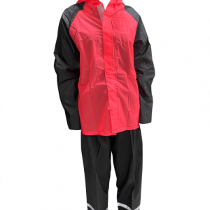 IMPERMEABLE SILICONADO NEGRO ROSA TALLA M