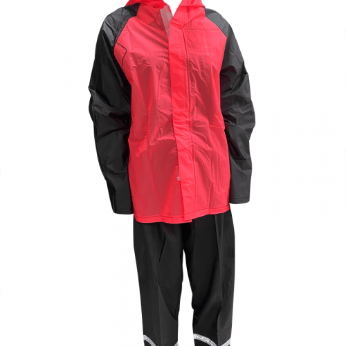 IMPERMEABLE SILICONADO NEGRO ROSA TALLA M