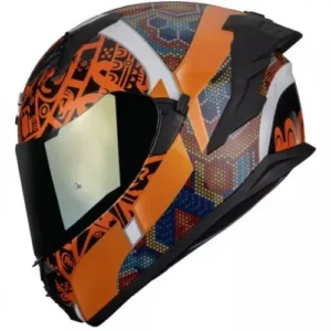 Casco Integral Hax Obsidian 2 Huichol Dorado Brillo M