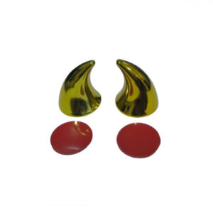 CACHOS PARA CASCO DORADO CROMO MINI