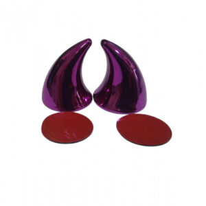 CACHOS PARA CASCO FUCSIA CROMO MINI