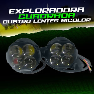 EXPLORADORAS CUADRADAS 4 LENTES (PAR) FD 40W