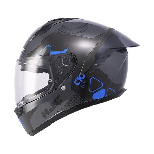 Casco Integral Hjc C10 ASPA_MC2 Brillo Azul Negro Visor TR S