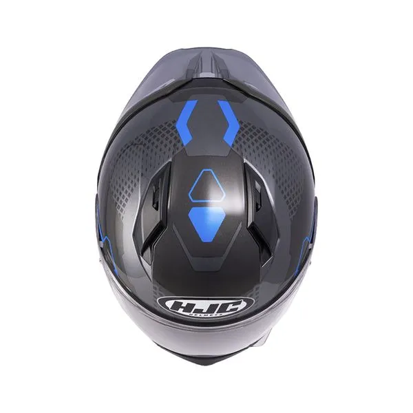 Casco Integral Hjc C10 ASPA_MC2 Brillo Azul Negro Visor TR S - Imagen 2