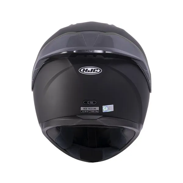 Casco Integral Hjc C10 Solid Semi Flat Black Negro Visor TR XL - Imagen 3