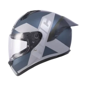 Casco Integral Hjc C10 TEZ_MC2SF Mate Azul Gris Claro Visor TR S
