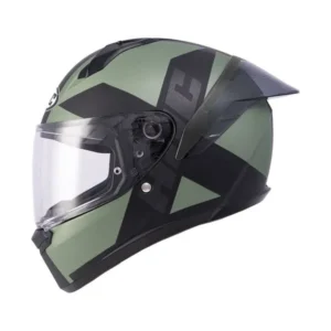 Casco Integral Hjc C10 TEZ_MC4SF Mate Verde Negro Visor TR L