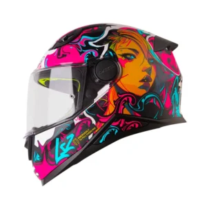 Casco Integral LS2 FF812 Kid Cyber Brillo Morado Turquesa Visor TR Talla L