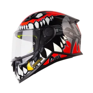 Casco Integral LS2 FF812 Kid Punk Brillo Gris Rojo Visor TR M