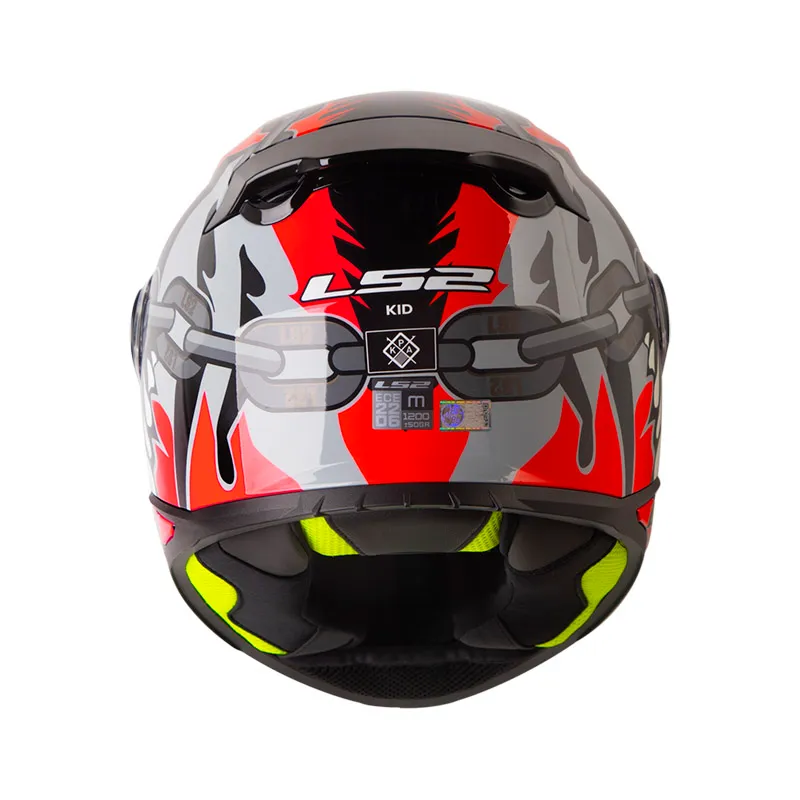 Casco Integral LS2 FF812 Kid Punk Brillo Gris Rojo Visor TR M - Imagen 3