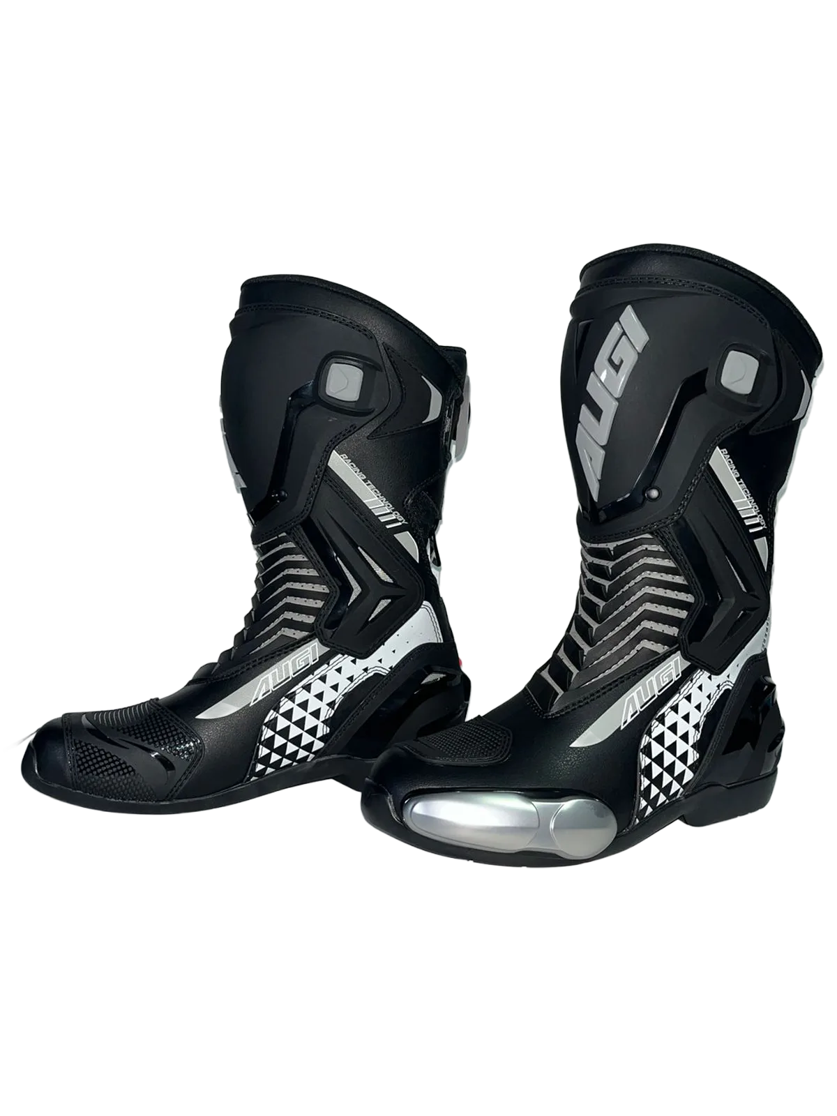 Botas de Moto Velocidad Augi Negro Gris Talla 41