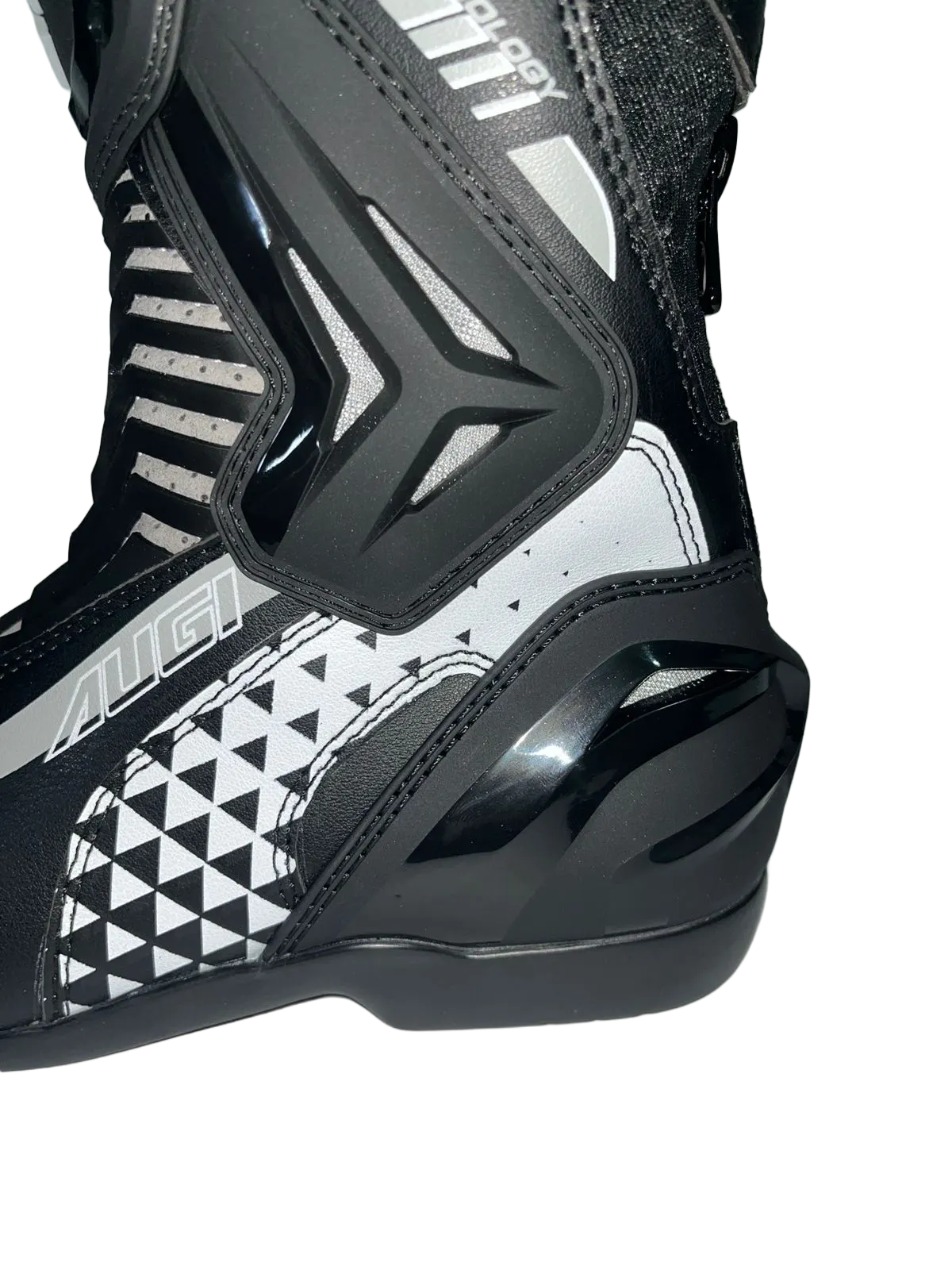 Botas de Moto Velocidad Augi Negro Gris Talla 41 - Imagen 3